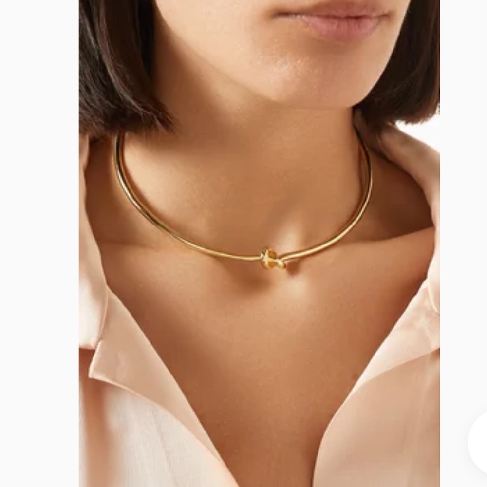 Gold Knot Necklace Cuff - Choker Classy also Trendy